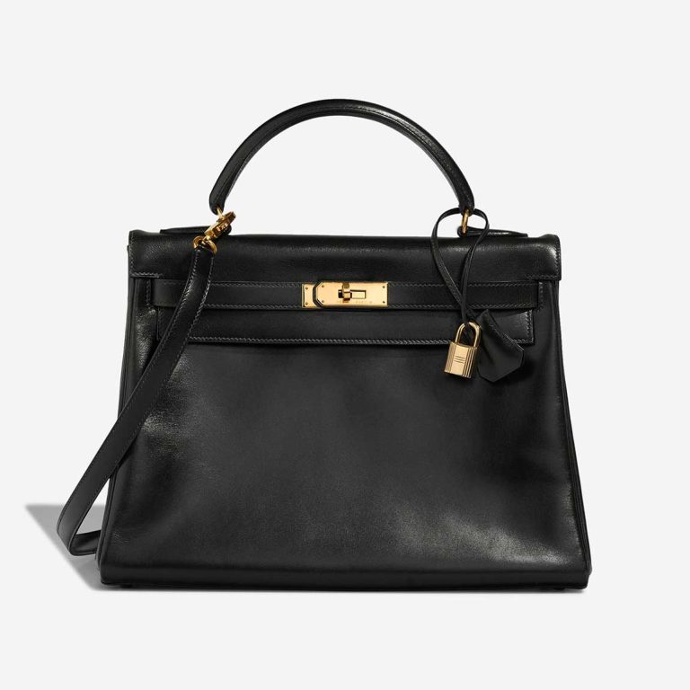 Hermès Kelly 32 Box Calf Black Front | Sell your designer bag