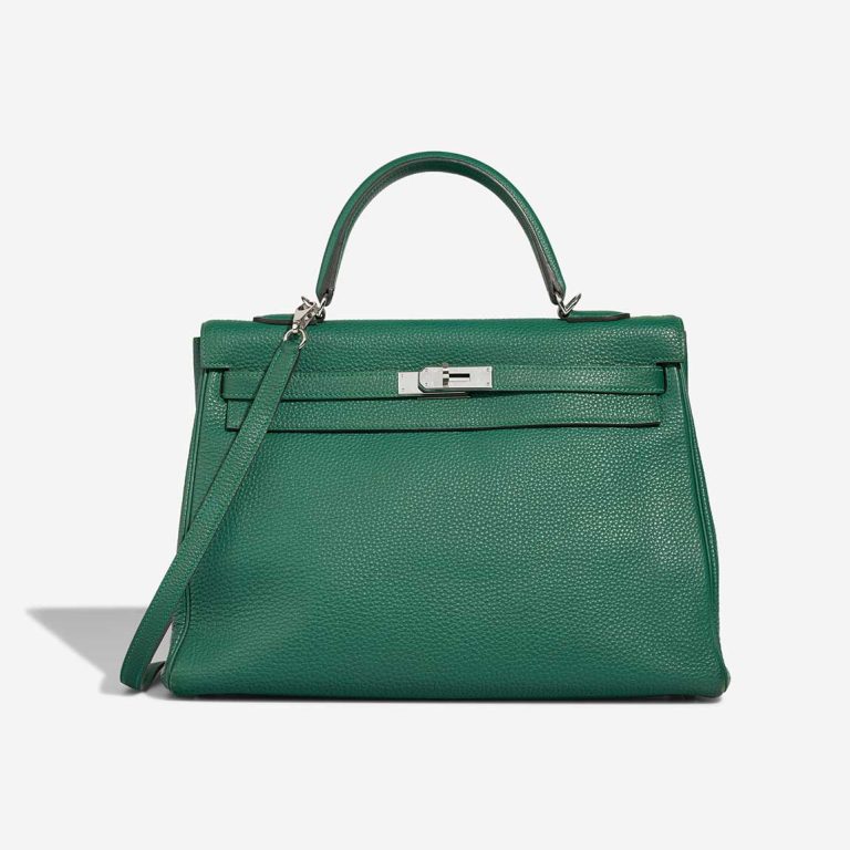 Hermès Kelly 35 Clémence Vert Vertigo Front | Sell your designer bag