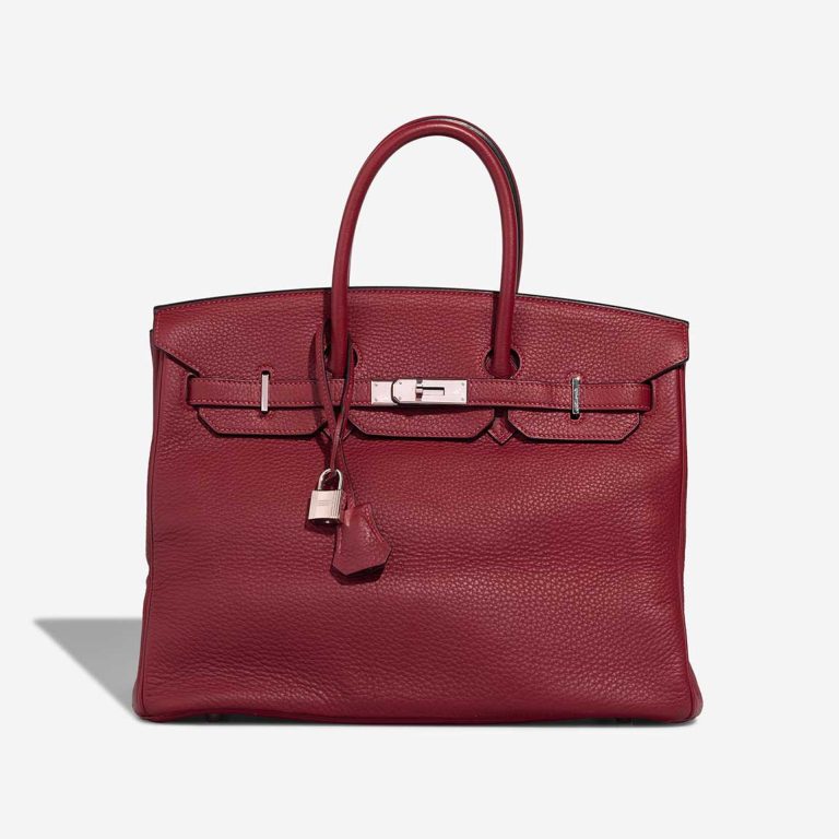 Hermès Birkin 35 Togo Dark Red Front | Sell your designer bag