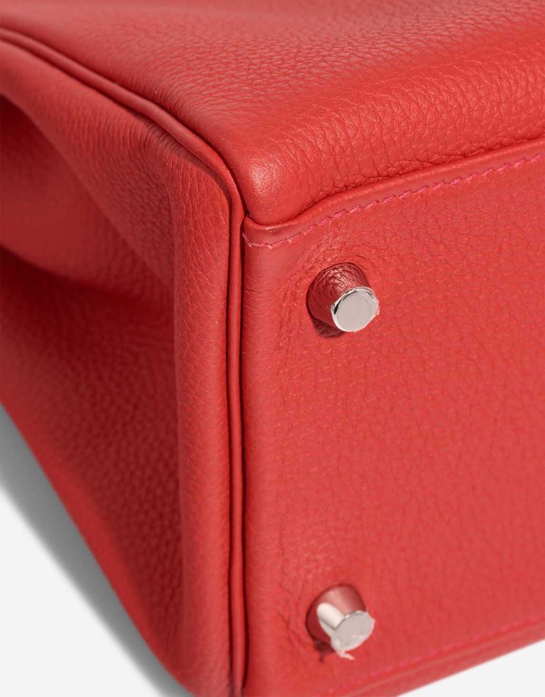 Hermès Kelly 32 Clémence Rouge Tomate Signs of wear | Sell your designer bag