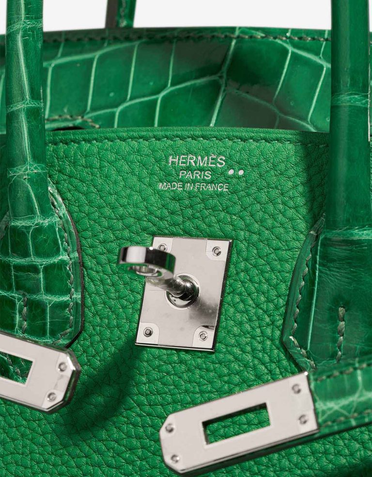 Hermès Birkin 25 Niloticus Crocodile / Togo Bambou / Vert Cactus Logo | Sell your designer bag