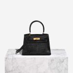 Hermès Kelly Mini Porosus Crocodile Black Front | Sell your designer bag