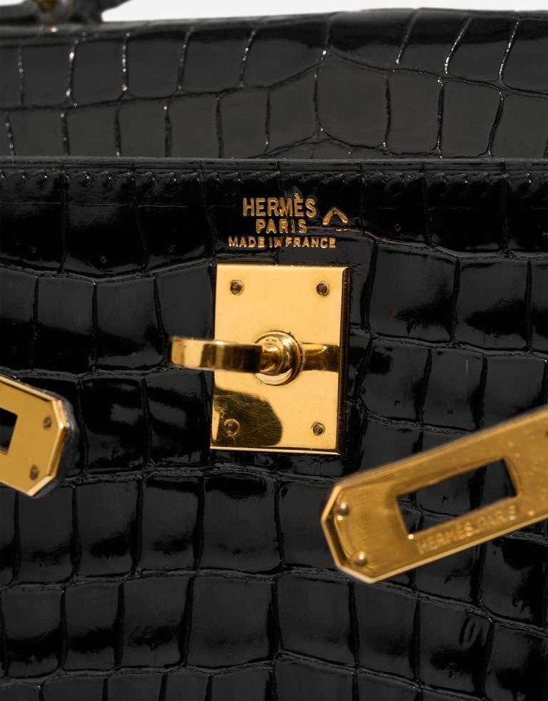 Hermès Kelly Mini Porosus Crocodile Black Logo | Sell your designer bag