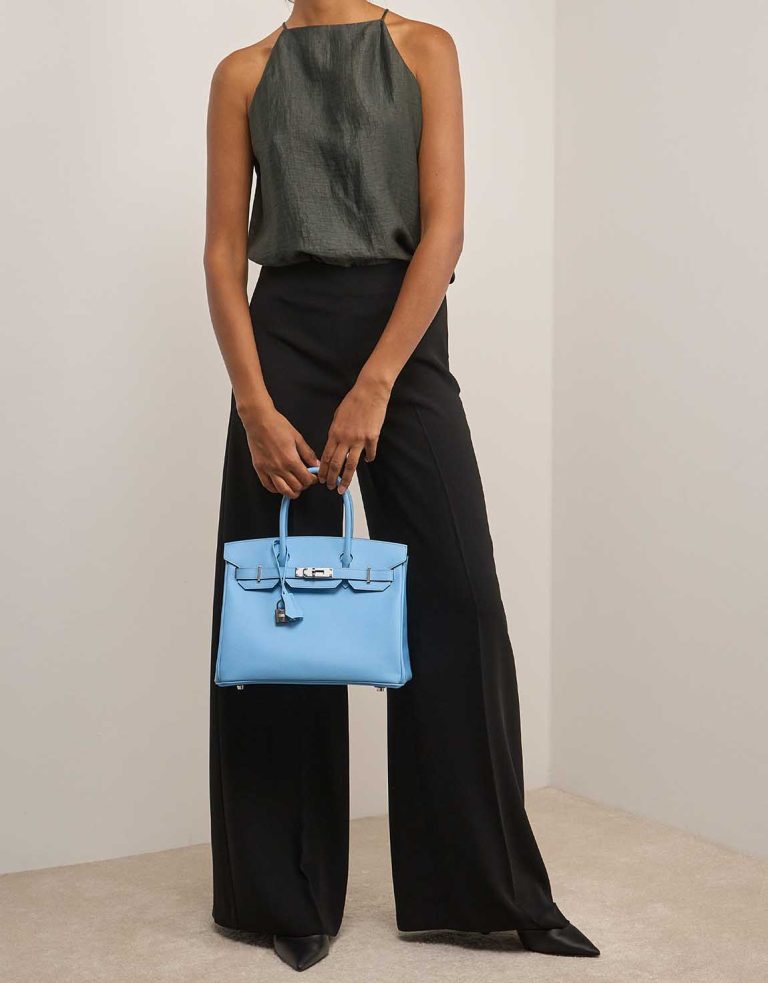 Hermès Birkin 30 Epsom Céleste on Model | Sell your designer bag