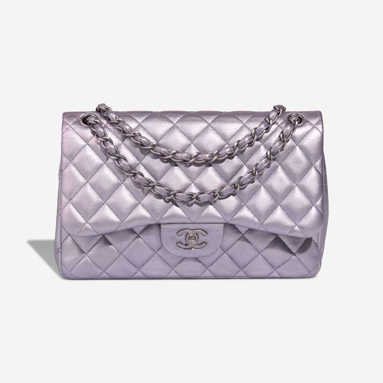 Chanel Timeless Jumbo Lamb Metallic Lilac Front | Sell your designer bag