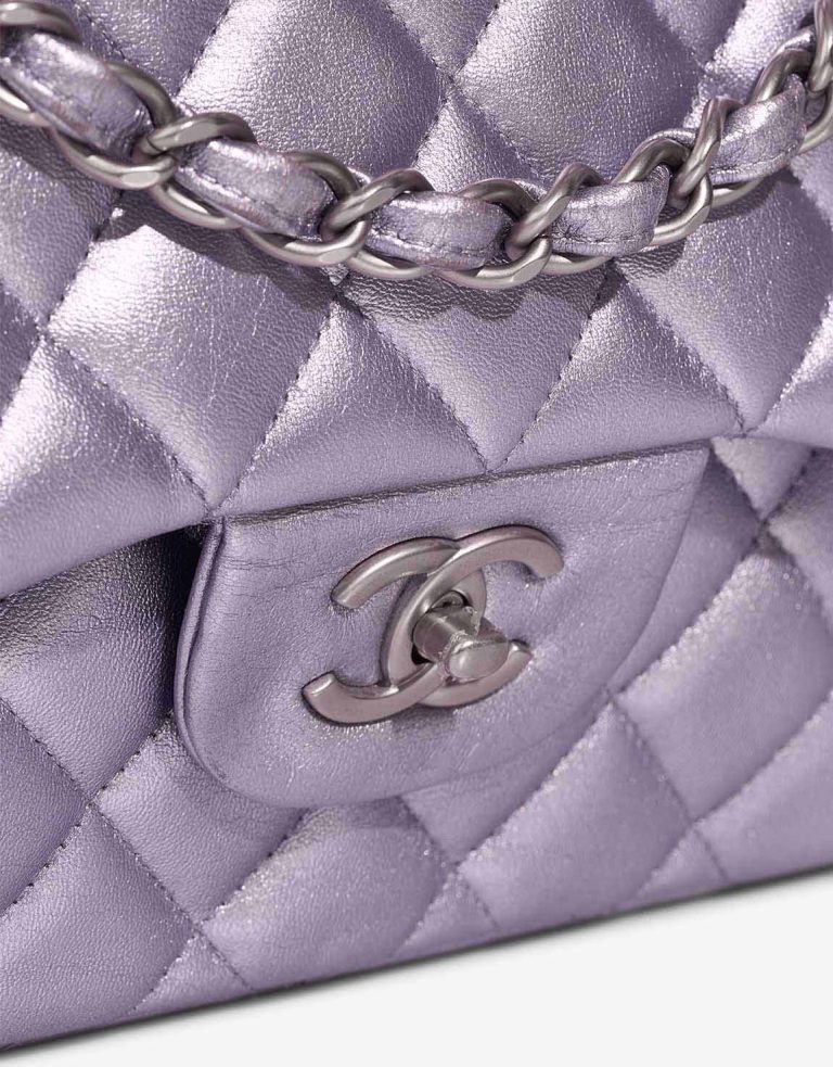Chanel Timeless Jumbo Lamb Metallic Lilac Closing System | Sell your designer bag