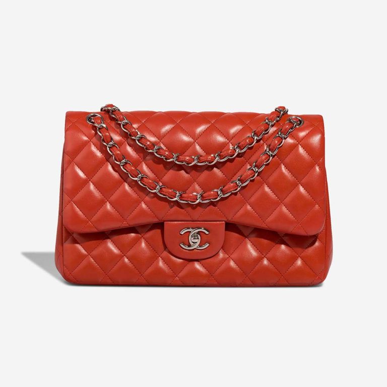 Chanel Timeless Jumbo Lamb Red Front | Sell your designer bag
