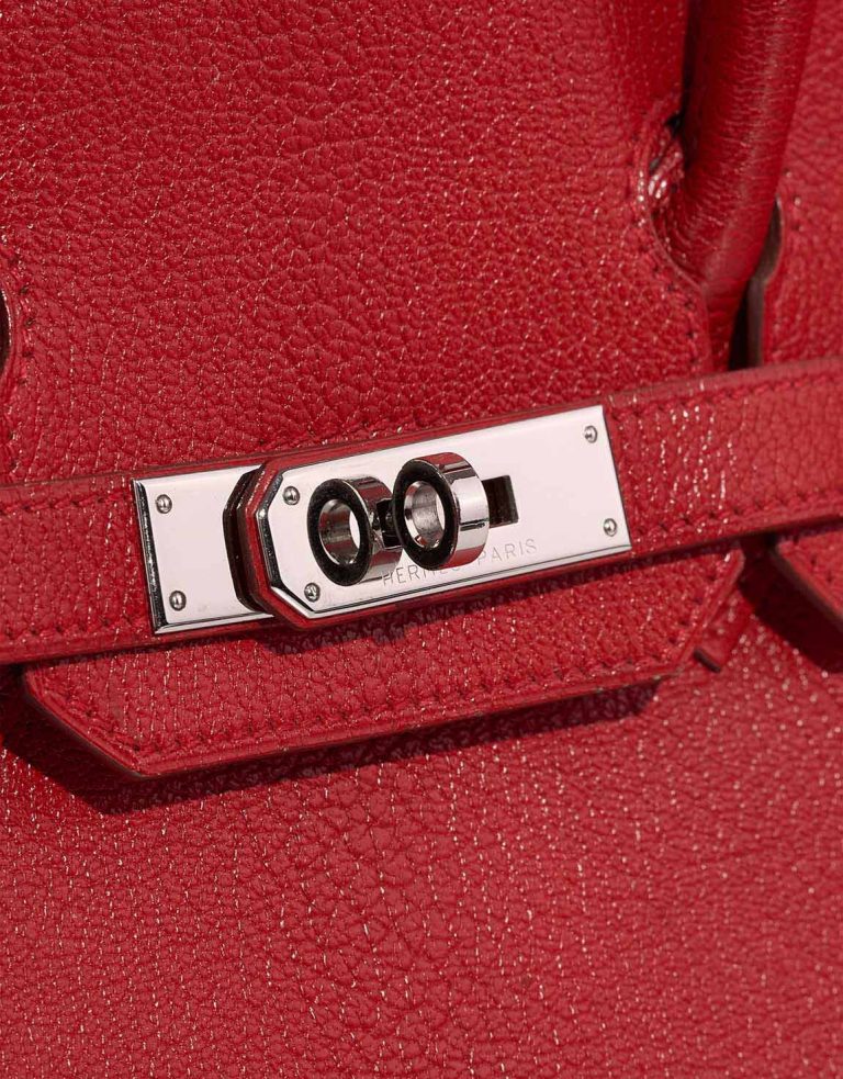Hermès Birkin 30 Chèvre de Coromandel Rouge Vif Closing System | Sell your designer bag