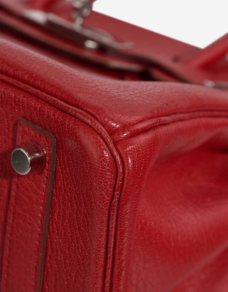 Hermès Birkin 30 Chèvre de Coromandel Rouge Vif Signs of wear | Sell your designer bag