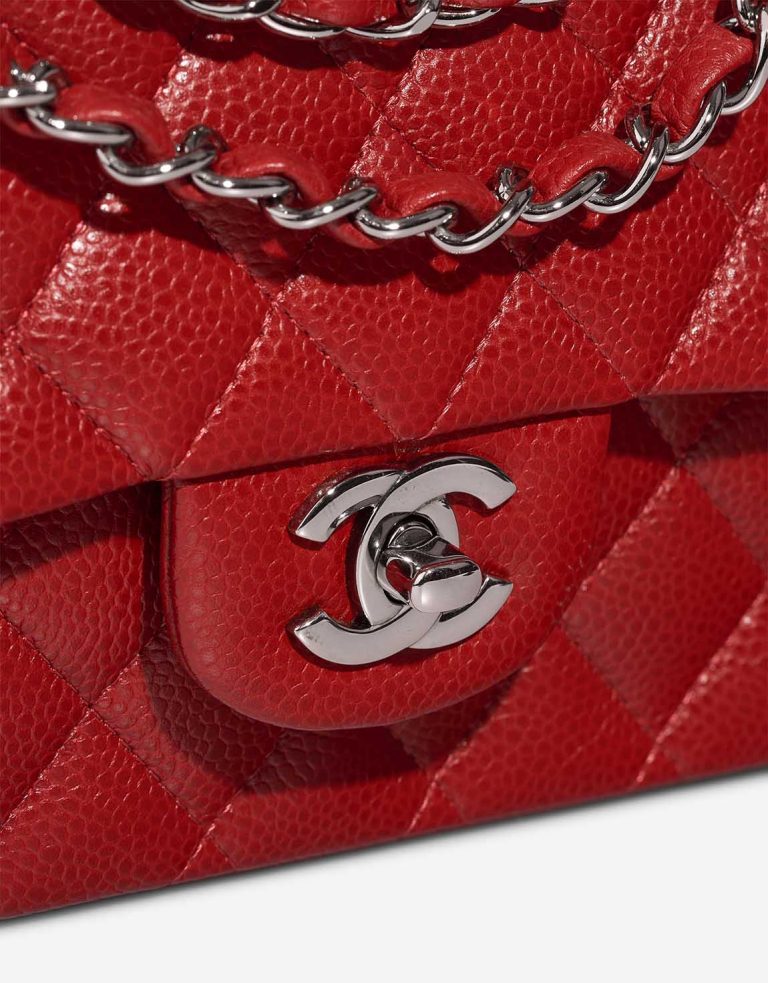 Chanel Timeless Medium Caviar Red Closing System | Sell your designer bag