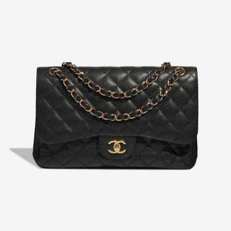 Chanel Timeless Jumbo Caviar Black Front | Sell your designer bag