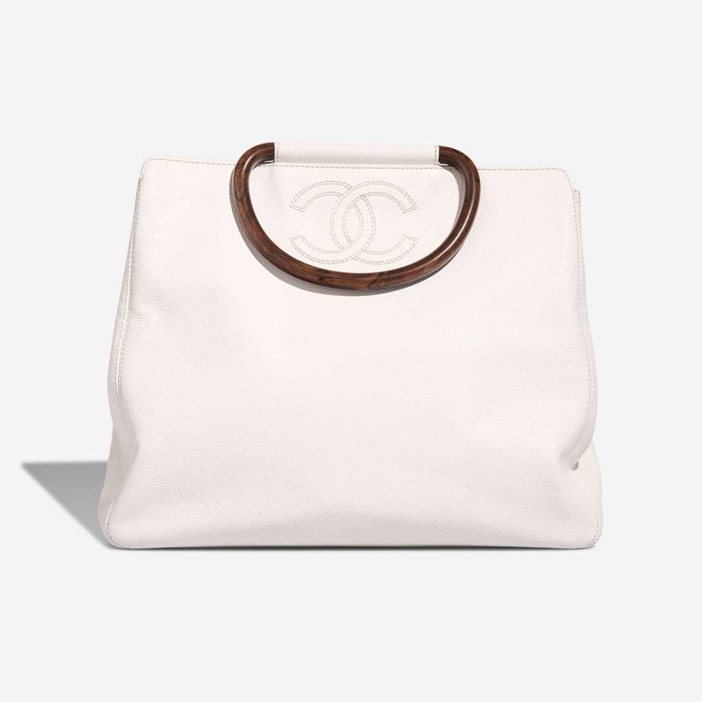 Chanel Shopping Tote Caviar White Front | Sell your designer bag