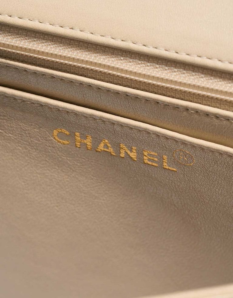 Chanel Flap Bag Medium Lamb Cream Logo | Sell your designer bag