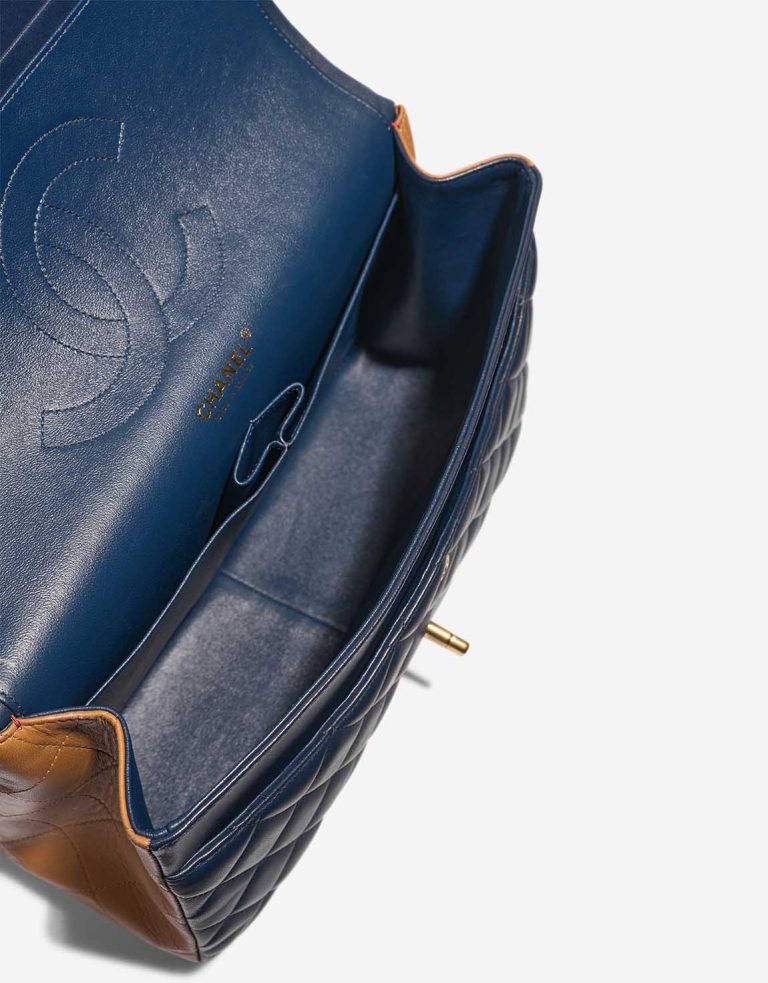 Chanel Timeless Jumbo Lamb Blue / Red / Brown Inside | Sell your designer bag