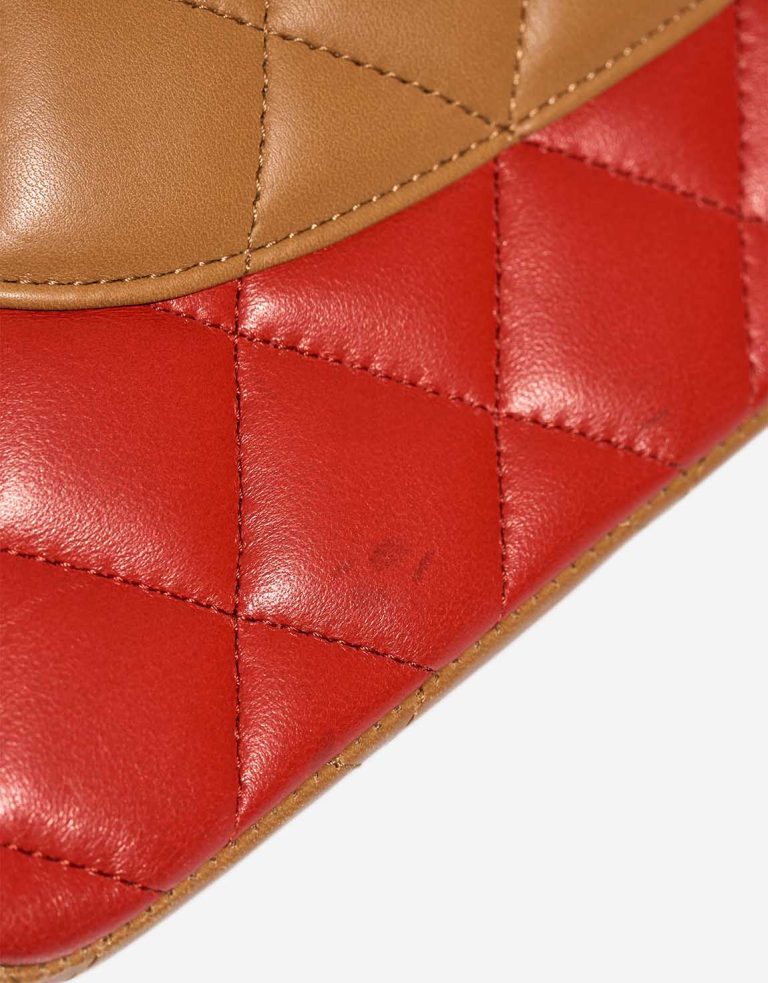Chanel Timeless Jumbo Lamb Blue / Red / Brown Signs of wear | Sell your designer bag