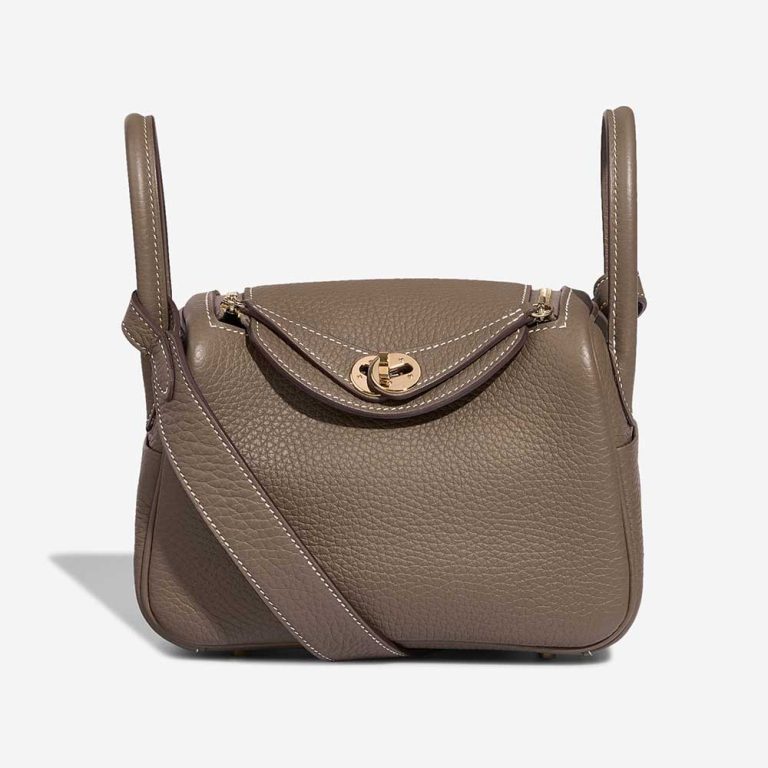 Hermès Lindy Mini Clémence Étoupe Front | Sell your designer bag