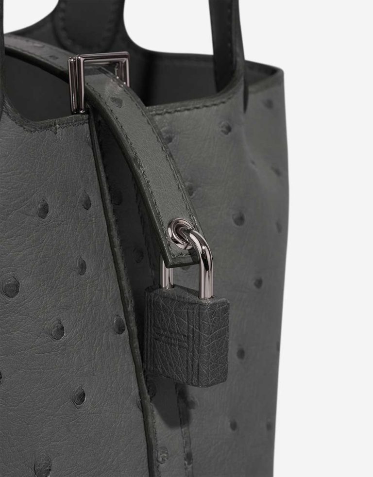 Hermès Picotin Micro Ostrich Vert Amande Closing System | Sell your designer bag