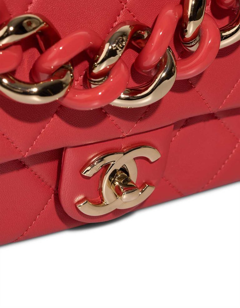 Chanel Timeless Flap Bag Small Coated Lamb Red Closing System | Sell your designer bag