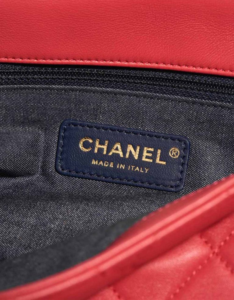 Chanel Timeless Flap Bag Small Coated Lamb Red Logo | Sell your designer bag