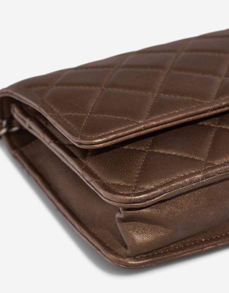 Chanel Timeless Wallet On Chain Lamb Bronze Signs of wear | Sell your designer bag