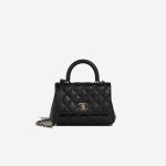 Chanel Timeless Handle Mini Square Caviar Black Front | Sell your designer bag
