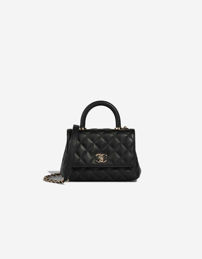 CHANEL シャネル ミニハンドバッグ 編み込みレザー ココマーク