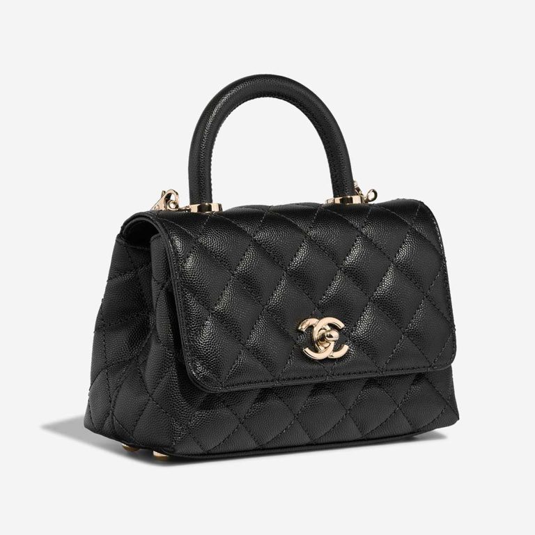 Chanel Timeless Handle Mini Square Caviar Black | Sell your designer bag