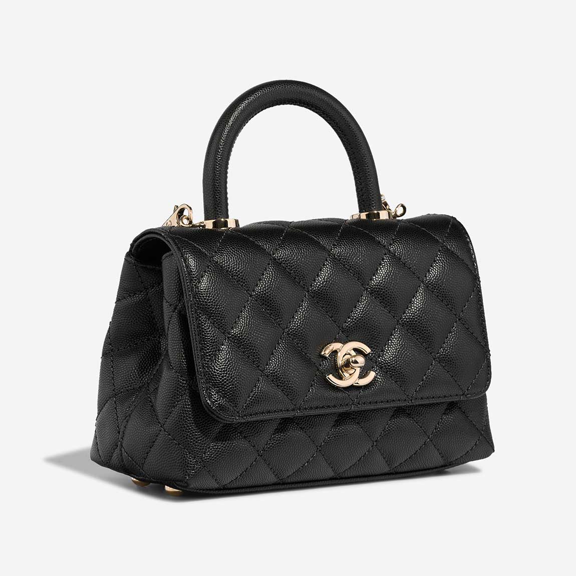 Chanel Timeless Handle Mini Square Caviar Black | SACLÀB