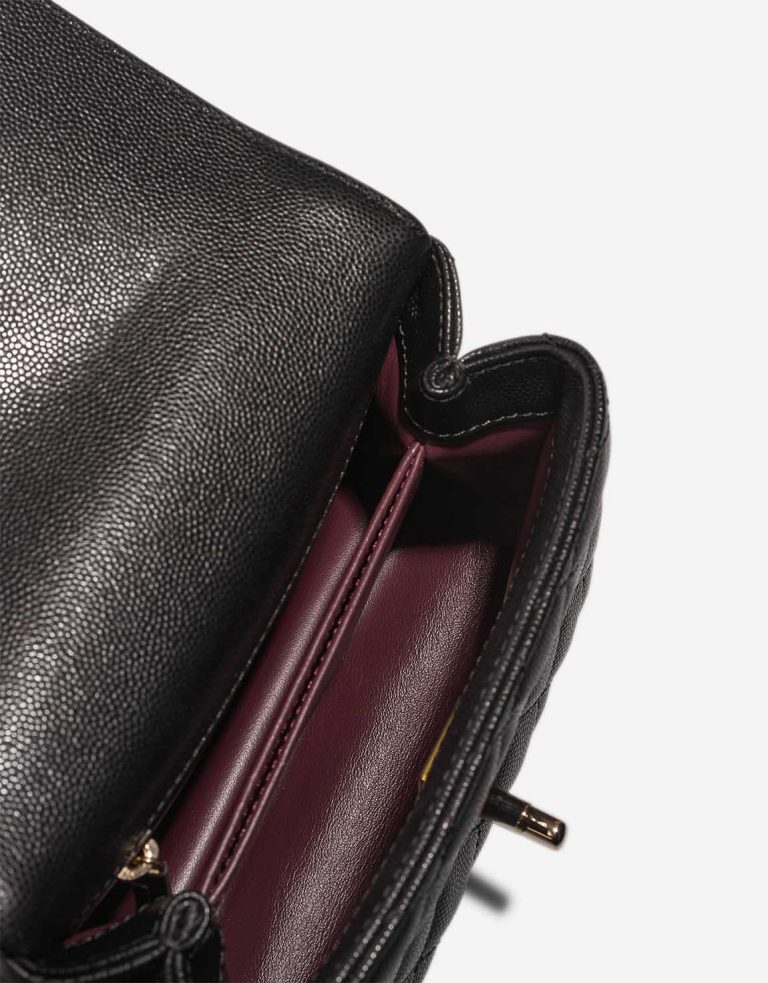 Chanel Timeless Handle Mini Square Caviar Black Inside | Sell your designer bag