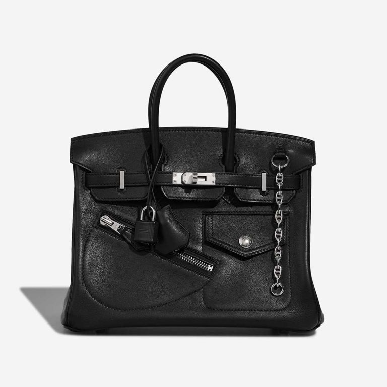 Hermès Birkin 25 Rock Swift Black  Front | Sell your designer bag