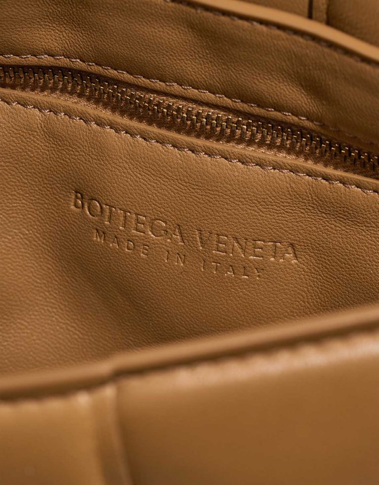 Bottega Veneta Cassette Lamb Camel Logo | Sell your designer bag