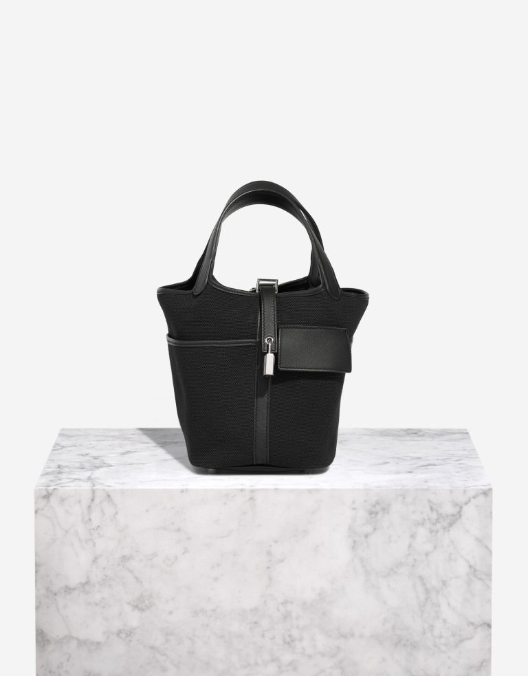 Hermès Picotin 18 Cargo Swift / Toile Goeland Black Front | Sell your designer bag