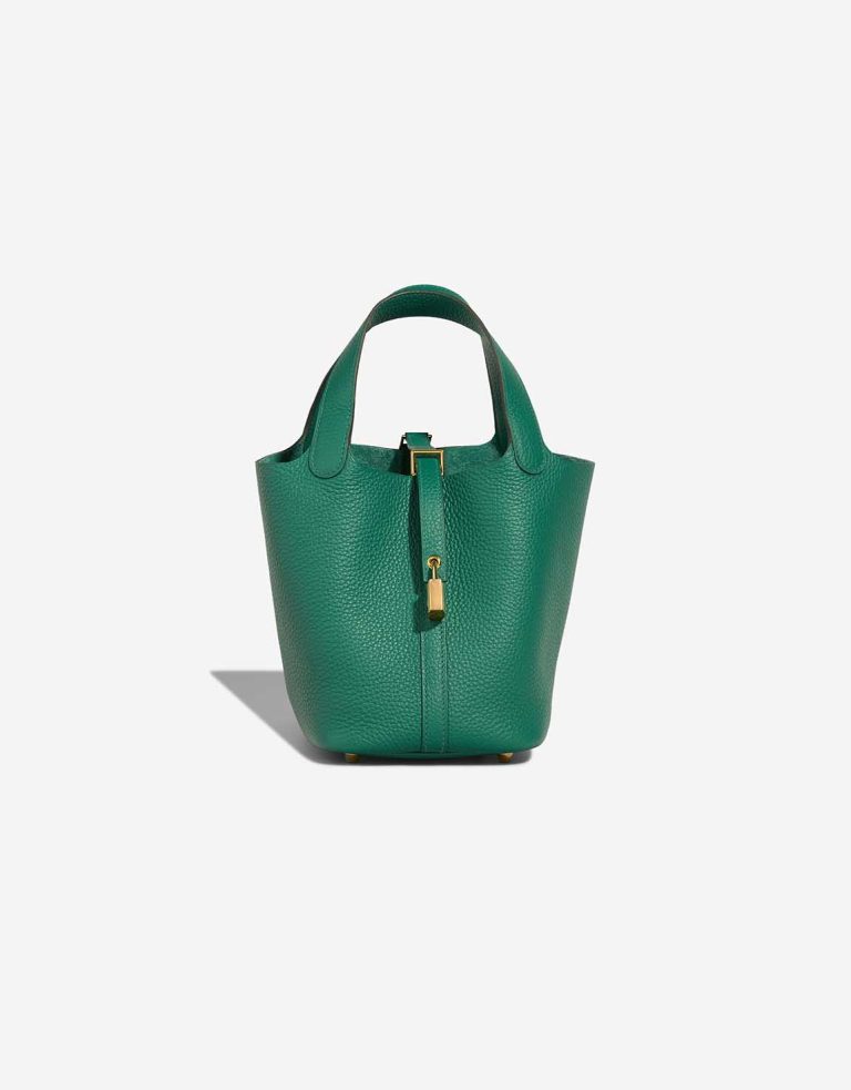 Hermès Picotin 18 Taurillon Clémence Vert Vertigo Front | Sell your designer bag