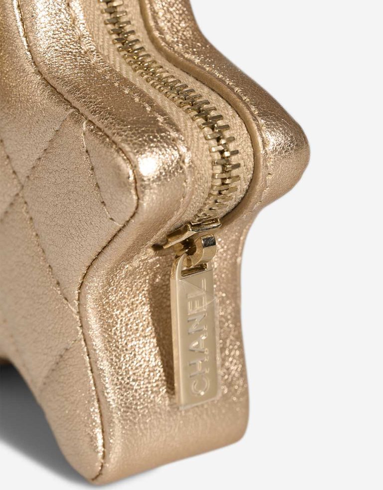 Chanel Timeless Charms Micro Lamb Metallic Gold Closing System | Sell your designer bag