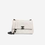 Chanel Flap Bag Medium  Caviar White Front | Sell your designer bag