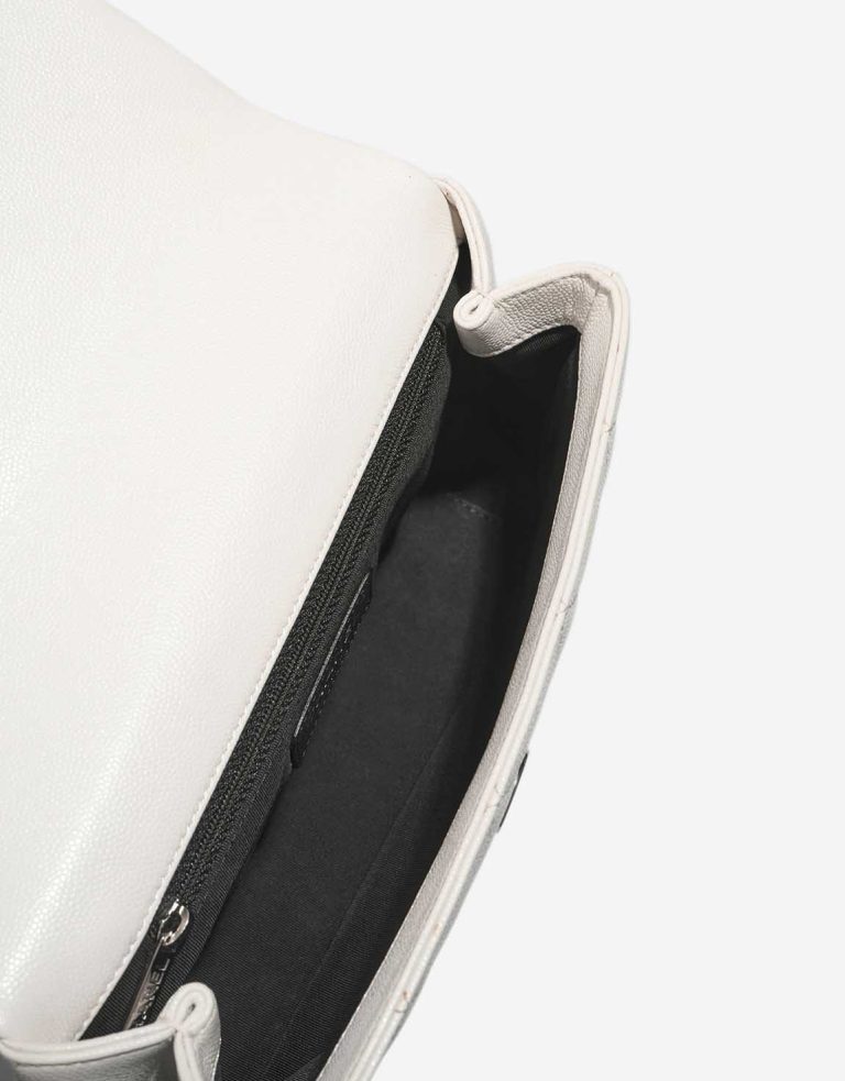 Chanel Flap Bag Medium  Caviar White Inside | Sell your designer bag