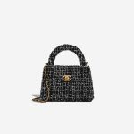 Chanel Kelly Medium Tweed Black / White Front | Sell your designer bag