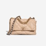Chanel 19 Large Flap Bag Lamb Beige Front | Sell your designer bag