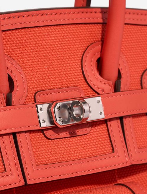 Hermès Birkin Cargo 25 Toile Goeland / Swift Orange Field Closing System | Sell your designer bag
