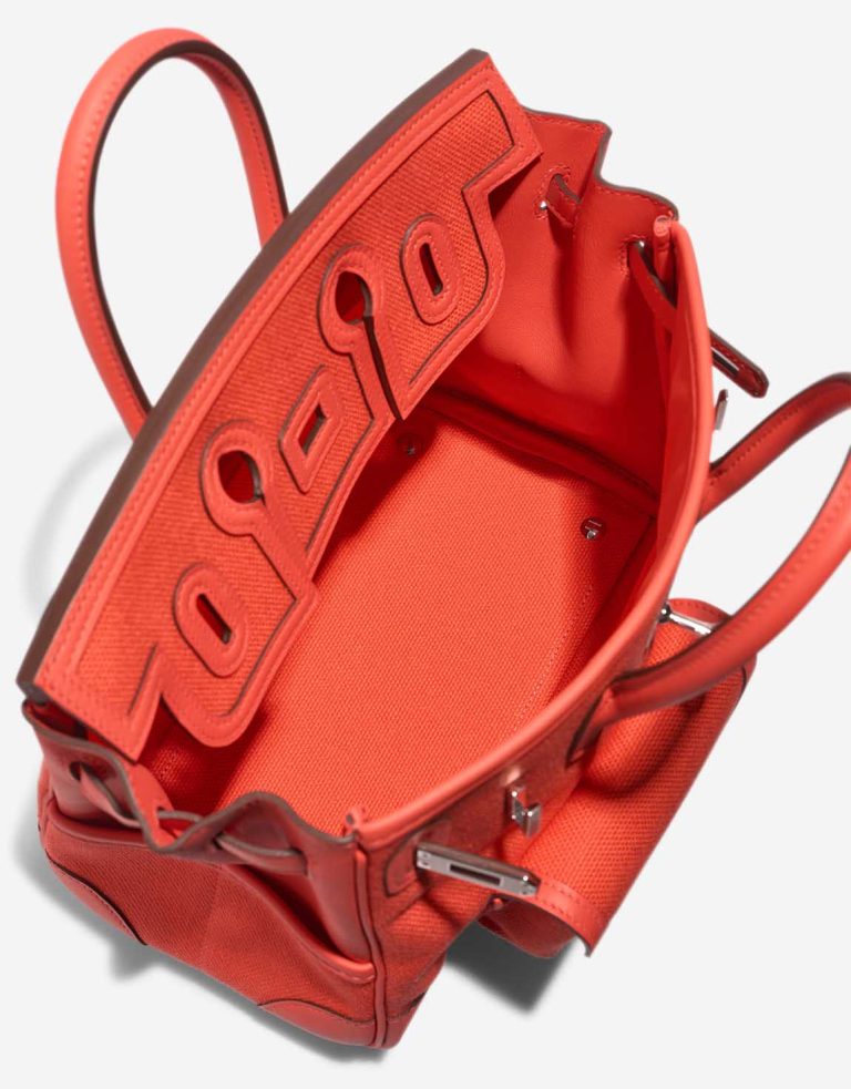 Hermès Birkin Cargo 25 Toile Goeland / Swift Orange Field Inside | Sell your designer bag