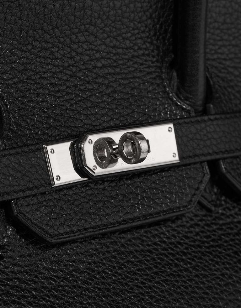 Hermès Birkin 35 Clémence Schwarz Verschluss-System | Verkaufen Sie Ihre Designer-Tasche