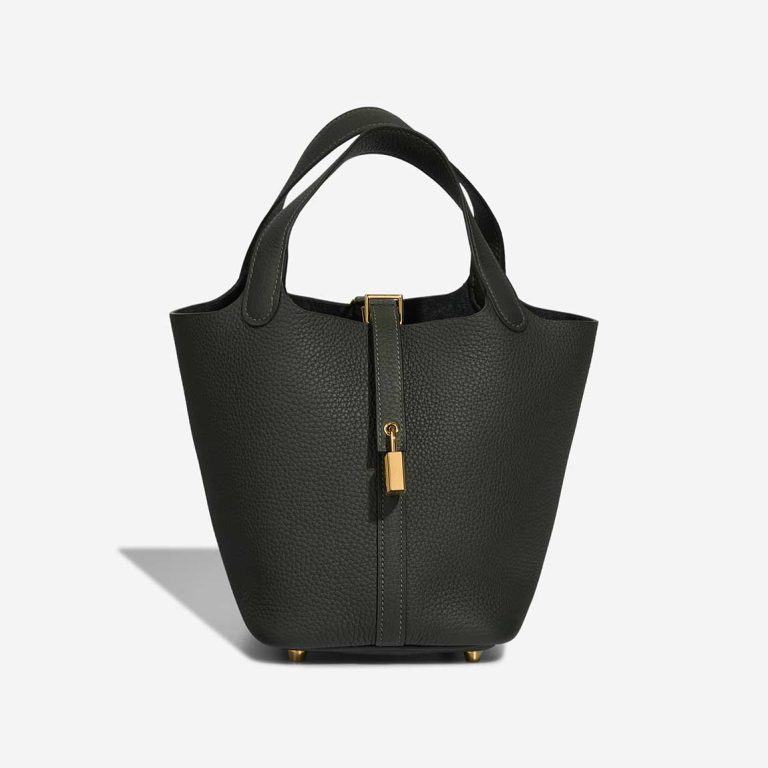 Hermès Picotin 18 Clémence Vert Foncé Front | Sell your designer bag