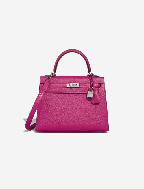 Hermès Kelly 25 Epsom Rose Pourpre Front | Sell your designer bag