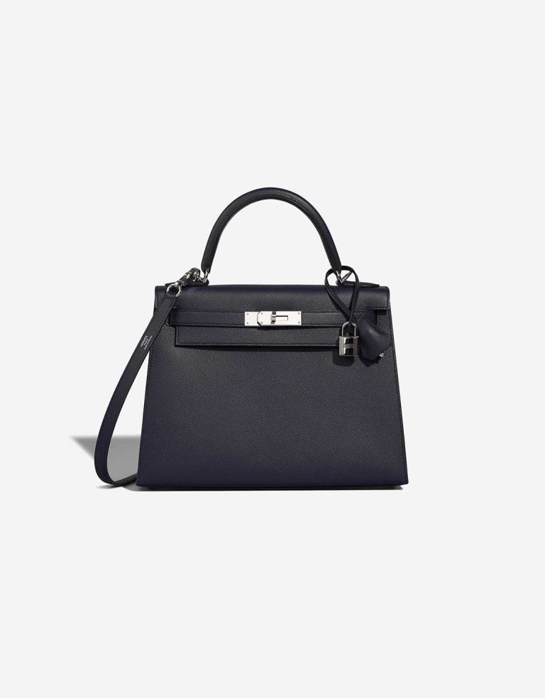 Hermès Kelly 28 Epsom Bleu Indigo Front | Sell your designer bag