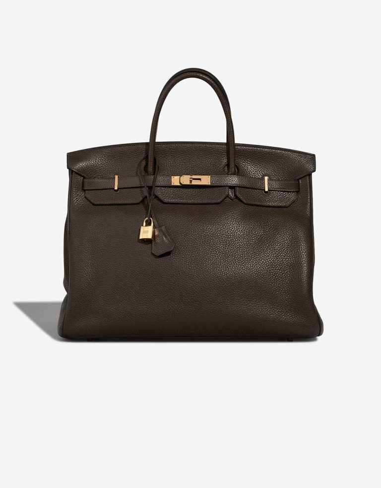 Hermès Birkin 40 Clémence Chocolat Front | Sell your designer bag