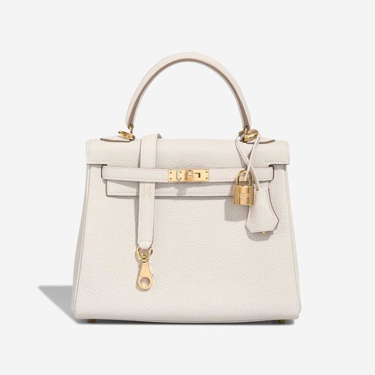Hermès Kelly 25 Togo Gris Pâle Front | Sell your designer bag