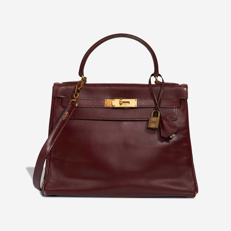 Hermès Kelly 28 Box Calf Rouge H Front | Sell your designer bag