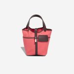 Hermès Picotin Cargo 18 Toile Goeland / Swift Rose Texas / Rouge Sellier Front | Sell your designer bag
