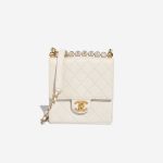 Chanel Flap Bag Small Lamb White / Gold Front | Sell your designer bag