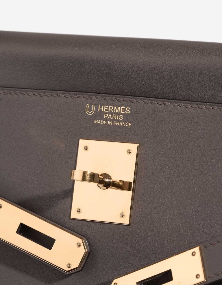 Hermès Kelly HSS 32 Swift Gris Meyer / Rouge Grenat Logo | Sell your designer bag